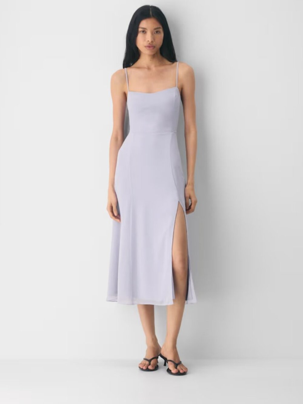 NWT Aritzia BARRAFINA Chiffon Dress Wildflower Lilac 8